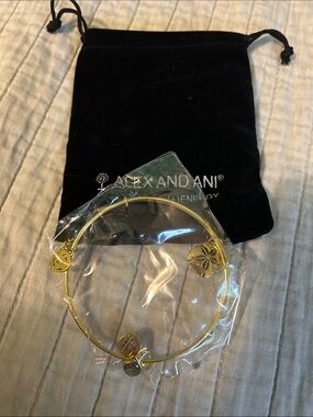 Alex and Ani Gold Sand Dollar Bracelet